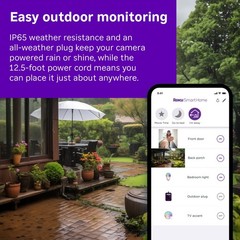 Roku Outdoor Camera – Home Security – IP65 Weather Resistant Wired Security