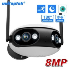 Wifi/PoE Panoramic 8MP 180° Dual Lens Full Color IR IP Camera Bullet iCSee/XMEYE