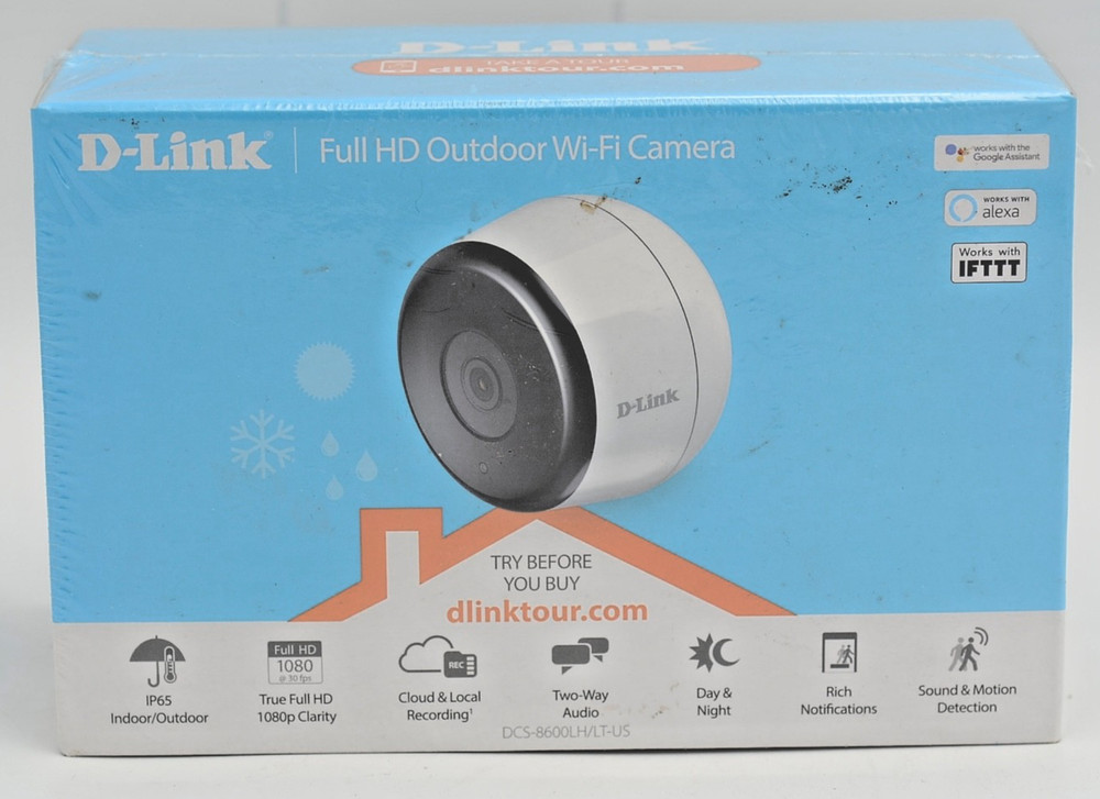 D-Link DCS-8600LH/LT Mydlink Full HD Indoor/Outdoor Wi-Fi Smart Security Camera