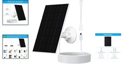 4W USB Solar Panel for Security Cameras – Waterproof, 360° Adjustable Mount
