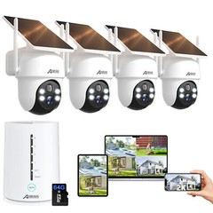 Wireless CCTV Security Camera System Solar Battery Powered Wifi Camera Outdoor
