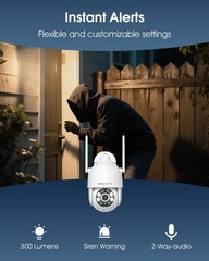 2.5K HD Cameras Outdoor Plug-in, 360°Pan-Tilt View, 2 Pack