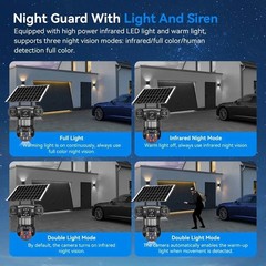 Solar Battery Powered Wireless WiFi Home Security Camera System Outdoor Pan/Tilt