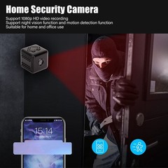 Mini Wireless Camera 1080p Night Motion Detection Loop Recording Small