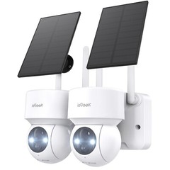 2PCS Outdoor Wireless Solar Security Camera 360° PTZ Home WiFi Battery CCTV