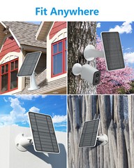 10W Waterproof 5V USB C Micro USB Wireless Security Camera Solar Panel Charger