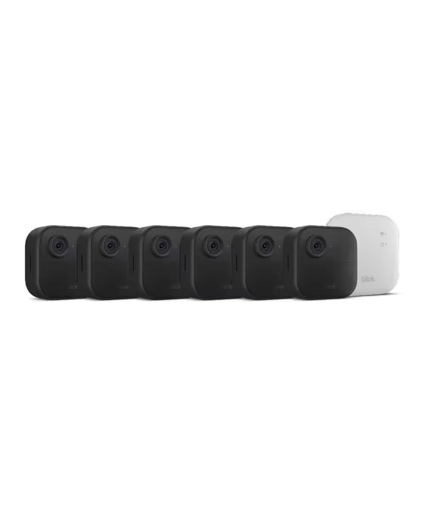 Blink Outdoor 4 XR Newest Model, Two-year Battery Wireless Camera, 6 Cameras