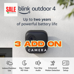 3 PACK BLINK OUTDOOR 4th Gen WiFi SECURITY Add-on Camera – SYNC MODULE REQUIRED