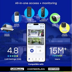 Chamberlain myQ Video Doorbell | 2K Camera, Battery/Wired, Color Night Vision