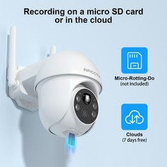 ARCCTV Solar Security Camera System Wireless Outdoor 360° PTZ WiFi IP Home Audio