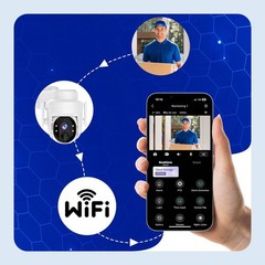 2/4PK WiFi Wireless Security Camera Syetem Solar Battery Power 3MP Pan/Tilt Cam