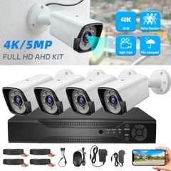 4CH Camaras De Seguridad Para Casa Oficina 4K Home Security Camera System CCTV