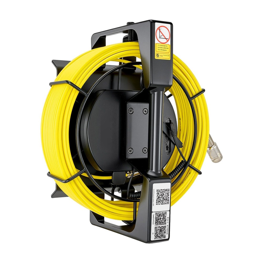 WiFi Sewer Camera 65.6ft Snake with 12 LED Lights, HD 1080p Pipe Inspection