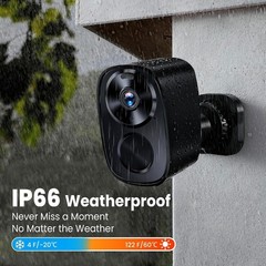 Smart 2K Wireless Security Camera with Night Vision, Motion Alerts & App Control