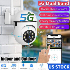 4PCS Camaras De Seguridad Para 360 5G WIFI Inalambrica Con Vision Nocturna Audio