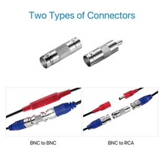 2 Pack 33ft (10 Meters) All-in-one Video Power Cable,BNC 33 feet, 33FT
