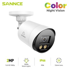 SANNCE 1x HD 1080P Outdoor EXIR CCTV 2MP Security Camera for Surveillance System
