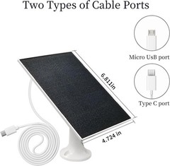 Lightweight 360° Adjustable Solar Panel with 9.8ft Cable for Easy Outdoor Use