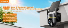 HD Solar 2560×1440 Security Camera WiFi 6, AI Human Detection PTZ IP65 FREE SHIP