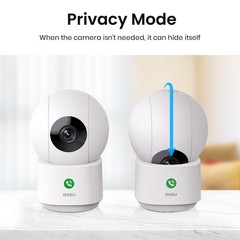 Aosu 2K Security Camera Indoor Smart Motion Tracking,works with Alexa 2 Pack