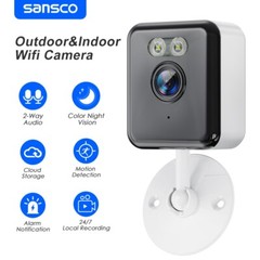 Mini Indoor Plug-in Smart Surveillance Camera 2-way Audio for Home Surveillance