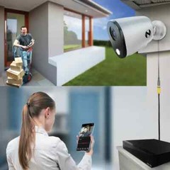 Night Owl CM-FTD4LS-B 2K 2560×1440 (4MP) Wired Add-on Camera with Spotlight ™
