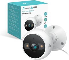 2K+ Wired Security Camera Person/Motion Detection 24/7 Recording 2-Way Audio