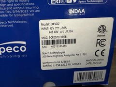 Speco O4VD2 4MP Network PoE Turret IP Outdoor Camera 2.8MM NDAA TAA Compliant