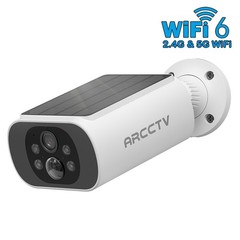 ARCCTV 4MP Solar Security Camera,100% Wire-Free,Color Night Vision & Spotlight