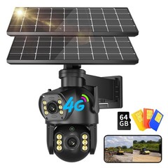 Neye 4G LTE Solar 4K with Dual Lens Color Night Vision, Rotating Head, and So…