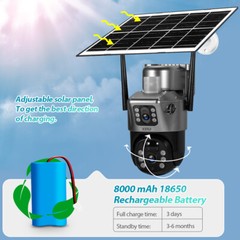 2/4PCS WIFI Solar Battery Outdoor 4MP HD Wireless Security Camera 2Way Audio USA