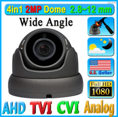 HD 2MP 1080P 4in1 Security Camera Wide 2.8-12mm Lens Zoom CCTV Dome TVI AHD ETC
