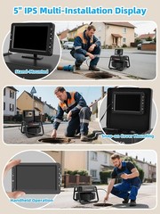 Sanyipace Sewer Camera 5 IPS HD Pipe Inspection 32GB DVR