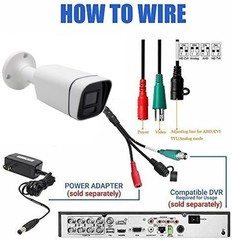2MP Bullet TVI AHD CCTV 4IN1 Camera 65ft IR Night Vision Metal Housing 2.8mm