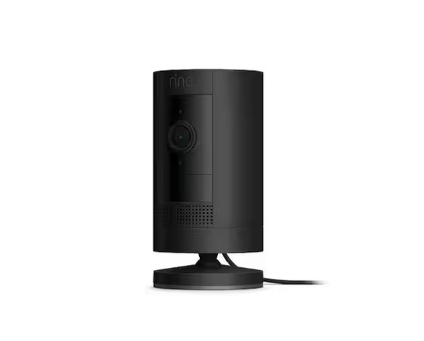 Ring Stick Up Cam Plug-in Wired Indoor/Outdoor Camera Black NEW