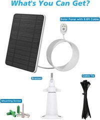 1-4Pcs Solar Panel Charger for Arlo Ultra/Ultra2/Pro 3/Pro 4 Security Camera