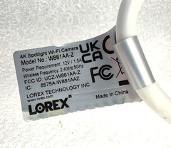 Lorex 4K Spotlight Wi-Fi 6 Security Camera W/ Smart Security Lighting W881AA