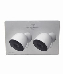 Google Nest Cam Outdoor wired, 2nd gen 2K Video and Gemini 2Pack Snow