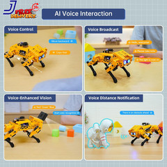 AI Vision & Voice Interaction Smart Robot Dog for Arduino Scratch Python with Ro