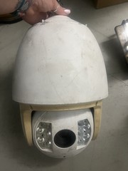 Outdoor Wired PTZ CCTV Security Camera Pan-Tilt-Zoom White Hardwired 1 Cam