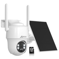 ANRAN Outdoor 4G LTE Solar Security Camera Battery 360° PTZ Garden Farm