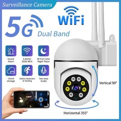 1MP HD 360° Outdoor Camera 5G Dual-Band WiFi Waterproof Home Security Monitor