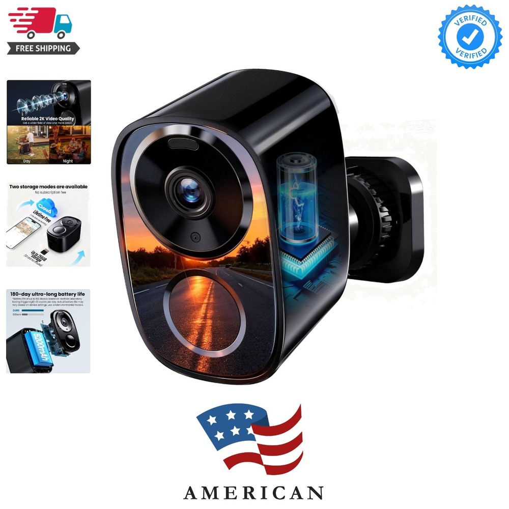 2026 Enhanced 2K UHD Security Cameras Wireless Outdoor – Free Cloud & SD Stor…
