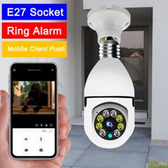 1/2/4x E27 5G Smart Bulb Camera 1080P HD Video Two-way Audio Remote App Control