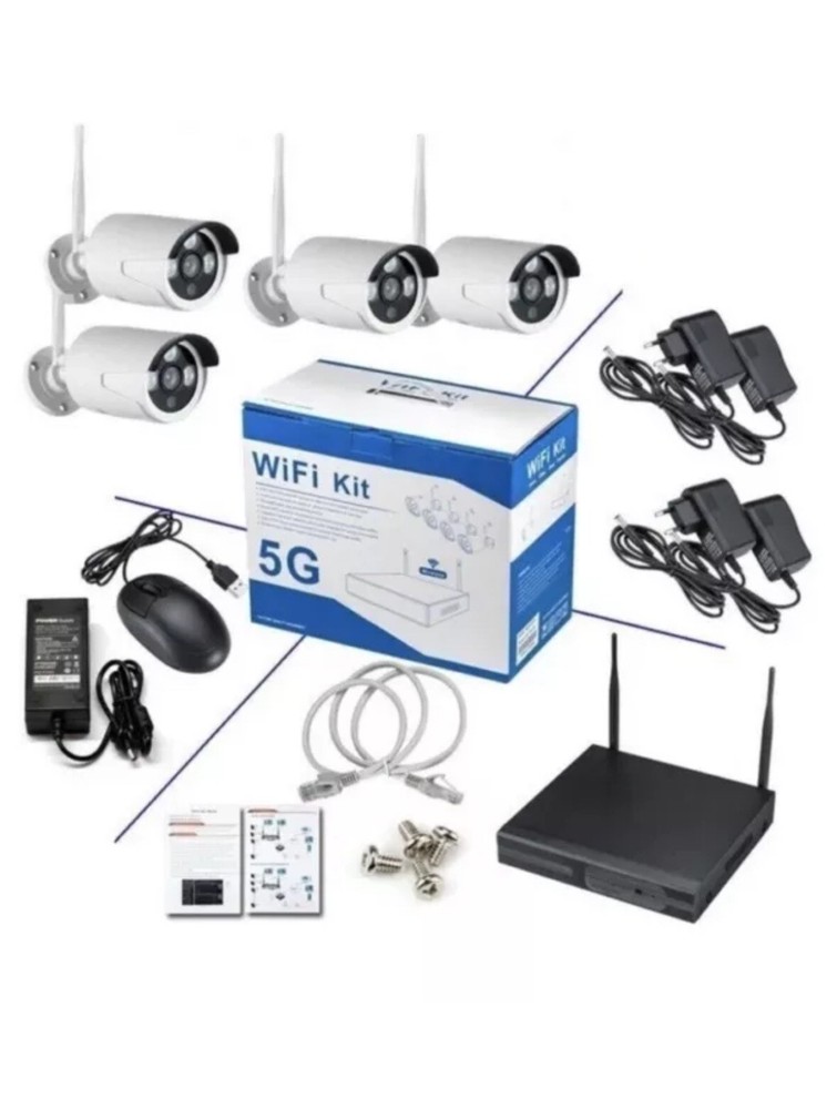 WIRELESS VIDEO SURVEILLANCE KIT FULL WIFI HD IP 4/8 CAMERAS NVR LAN REMOTE 3G