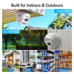 8MP Security Camera System 8CH PoE NVR Smart Human Vehicle Detection Waterproof