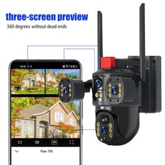 Camara De Seguridad Solar Inalambricas Para Exterior Con Vision Nocturna y Audio