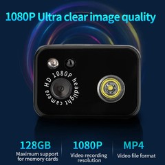 D7 1080P Head-mounted Lighting Camera LED Motion Sensor Video Recording Lighting