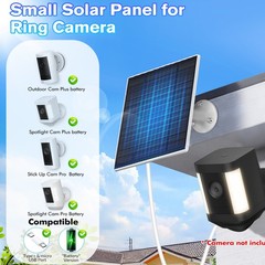 5W 10W USB Solar Panel with 9.8ft Cable for Outdoor Rechargeable Battery Camera
