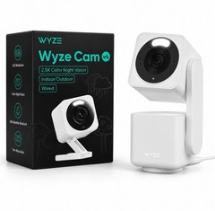 Wyze Cam v4 2.5K Wired Camera Color Night Vision Indoor/Outdoor Sealed